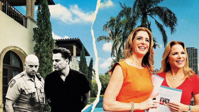 Miami: Imagen conceptual sobre el mercado inmobiliario en Florida. Se observa a The Jills agentes de real estate. Inmobiliare Summits.