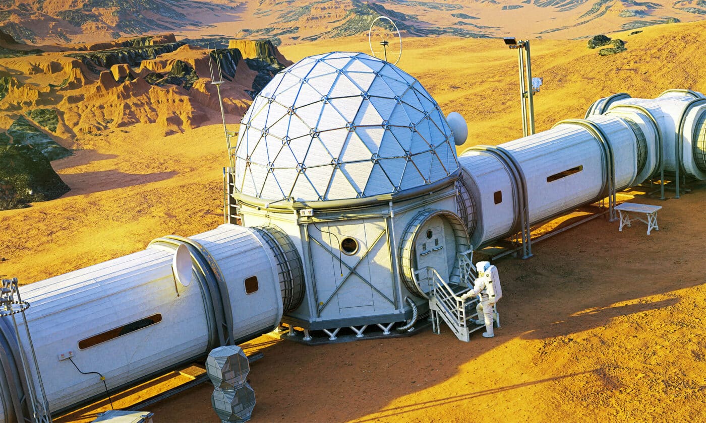 Representación de hábitat lunar. NASA explora construcción de casas en la luna. Innovación Inmobiliare Summits, real estate, LATAM.