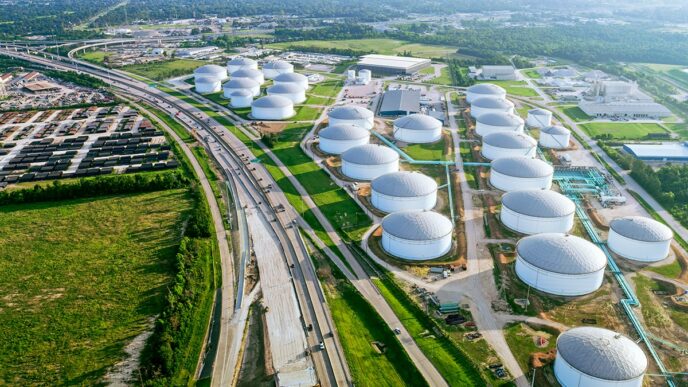 venue/architecture

Vista aérea de tanques de almacenamiento de Naturgy cerca de autopista. Infraestructura clave para desarrollos inmobiliarios en México.