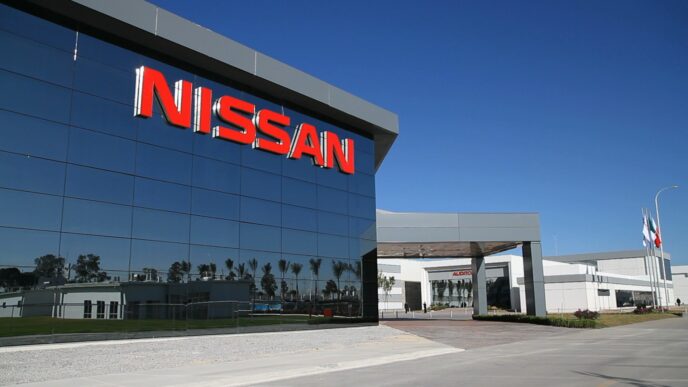 venue/architecture

Fachada de Nissan, patrocinador de Inmobiliare Summits, en México. Arquitectura moderna con logo rojo. Inversión en real estate LATAM.