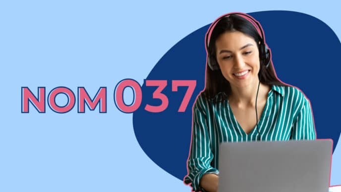 speakers/headshot

Mujer sonriente usa laptop y audífonos. Fondo con texto NOM037. Inmobiliare Summits, conferencia LATAM, speaker.