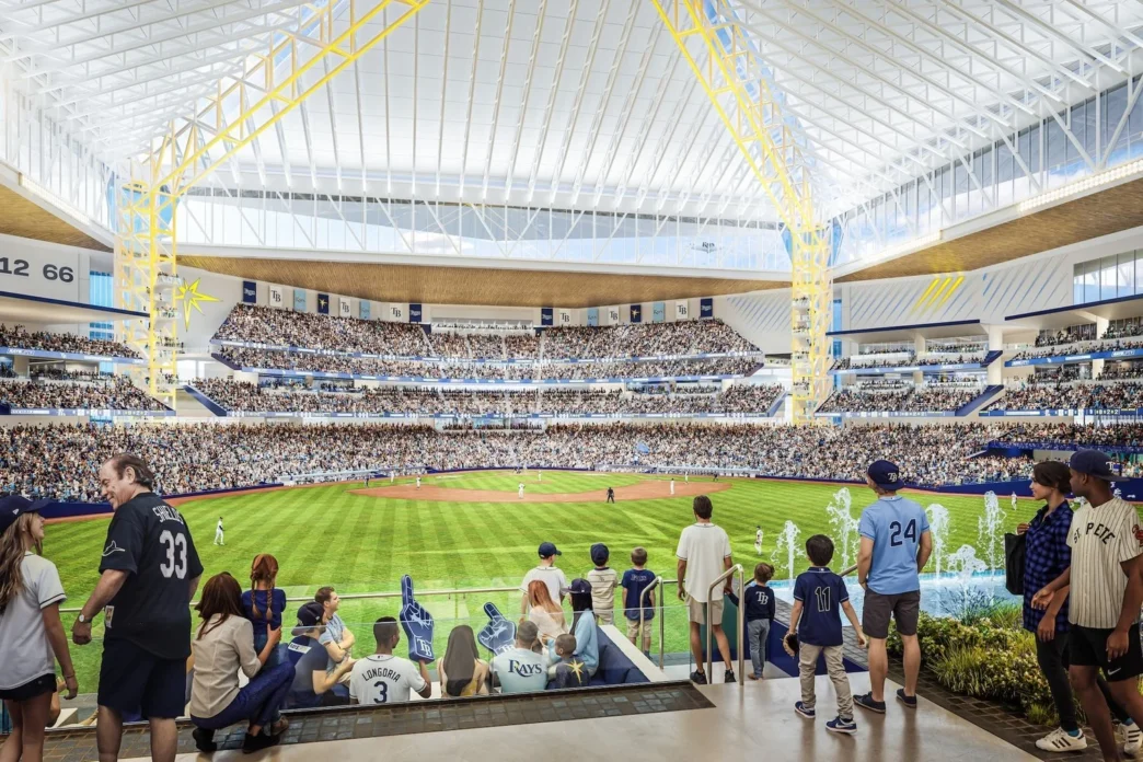 Nuevo estadio de Tampa Bay Rays. Diseño arquitectónico del estadio, un posible venue para Inmobiliare Summits, real estate conference.