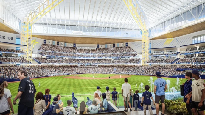 Nuevo estadio de Tampa Bay Rays. Diseño arquitectónico del estadio, un posible venue para Inmobiliare Summits, real estate conference.