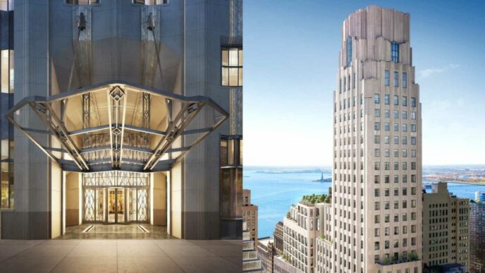 venue/architecture

One Wall Street, proyecto inmobiliario icónico en EE.UU., visible en Inmobiliare Summits. Arquitectura moderna en la ciudad.