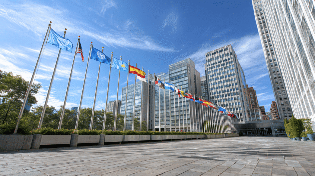 venue/architecture

Edificios y banderas de países en la ciudad sede del Inmobiliare Summits, un evento clave de real estate en LATAM.