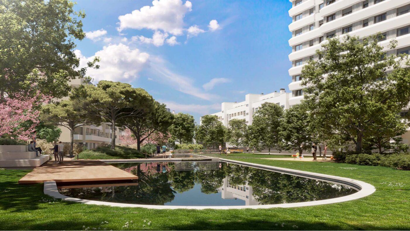 venue/architecture
Diseño arquitectónico de desarrollo inmobiliario en Riviera Nayarit. Edificio moderno con áreas verdes y espejo de agua. Inversión en México.