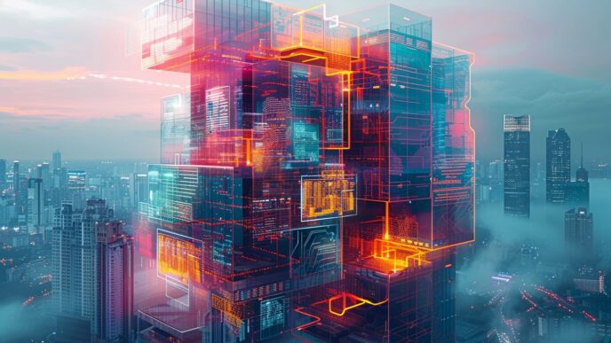 Venue/Architecture.

Arquitectura futurista en ciudad LATAM, visualización de datos e innovación. Diseño para Inmobiliare Summits, conferencia de real estate.