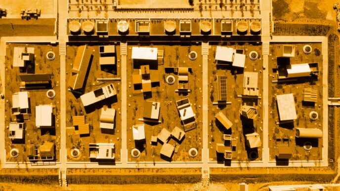 Vista aérea del futuro Museo de Arte de Barcelona en 2027. Diseño arquitectónico innovador para el sector **real estate** de la **city**.