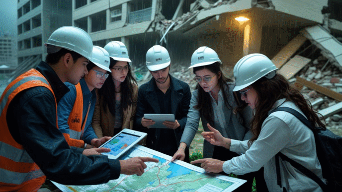 venue/architecture

Equipo de ingenieros revisa planos en sitio de construcción tras desastre. Expertos en real estate y construcción analizan proyecto. Inmobiliare Summits.