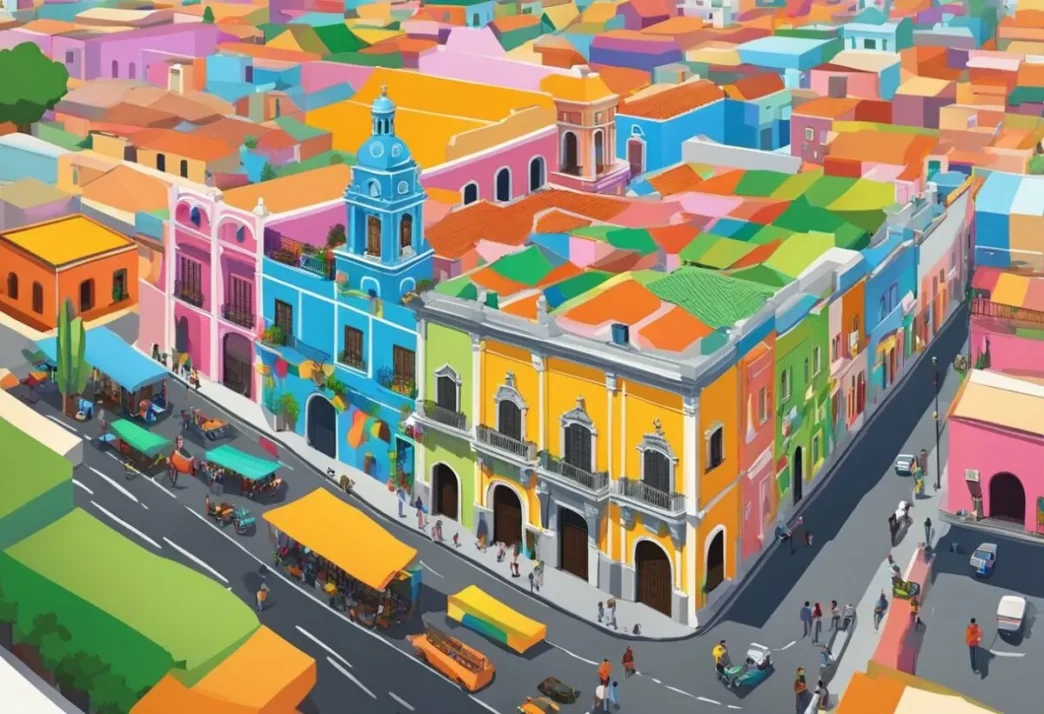 city/destination
Ilustración de Puebla, México, con edificios coloridos. Promoción de Inmobiliare Summits, evento de real estate en LATAM.