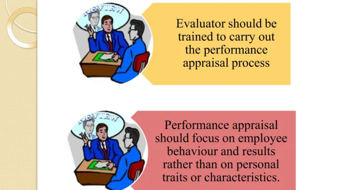 speakers/headshot is the most appropriate classification. Here is the alt text:

Ilustración sobre la evaluación del desempeño y la importancia de la capacitación. Conceptos clave para el éxito en el ámbito laboral.