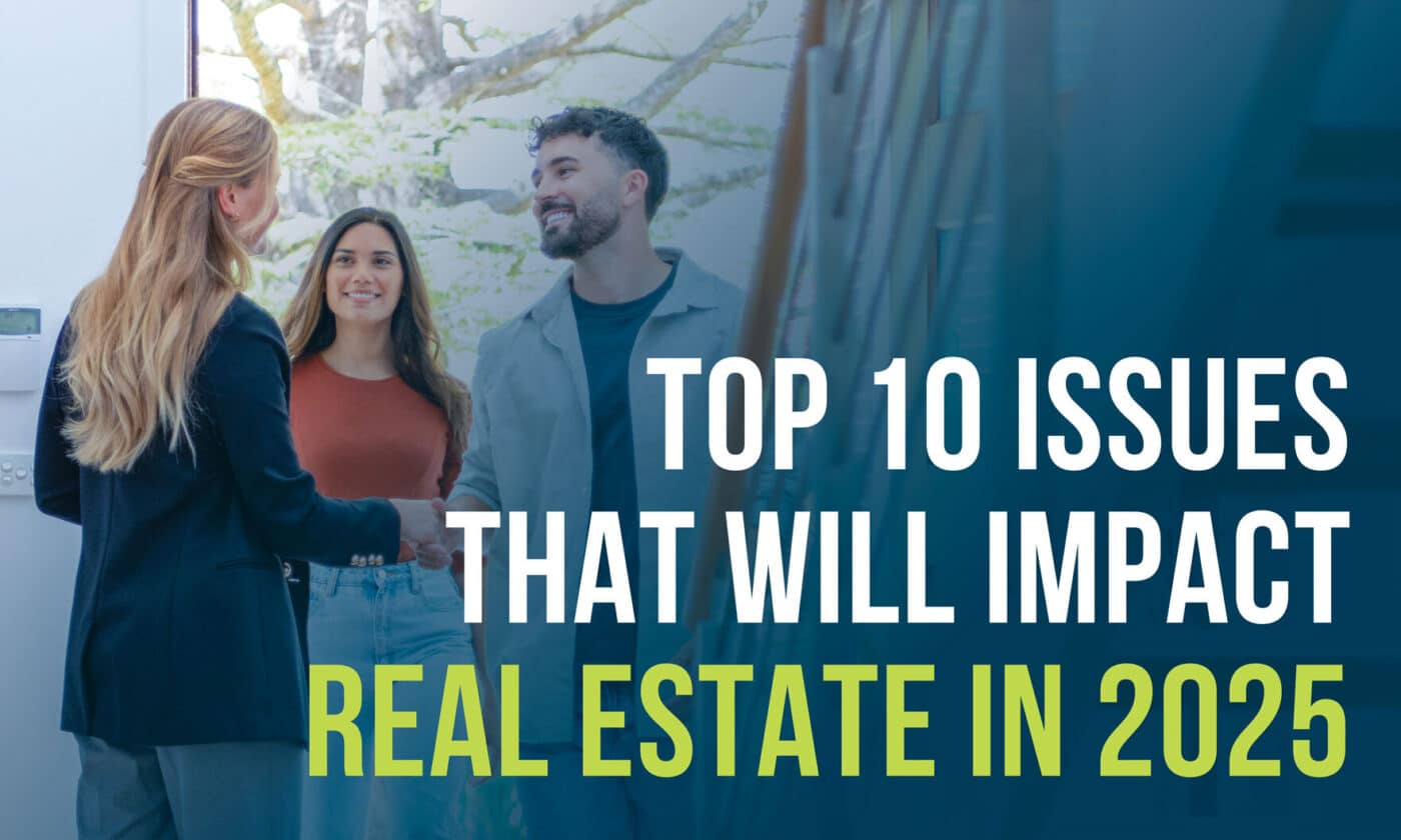 Agente inmobiliario estrechando la mano a una pareja. Impacto de eventos en el sector inmobiliario actual. Asesoramiento y tendencias del mercado.