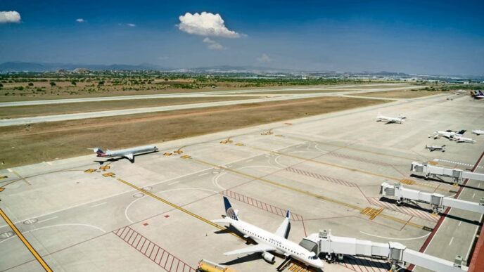Venue/architecture
Vista aérea del aeropuerto, puerta de entrada a Inmobiliare Summits. Conexión clave para la conferencia de real estate en México.