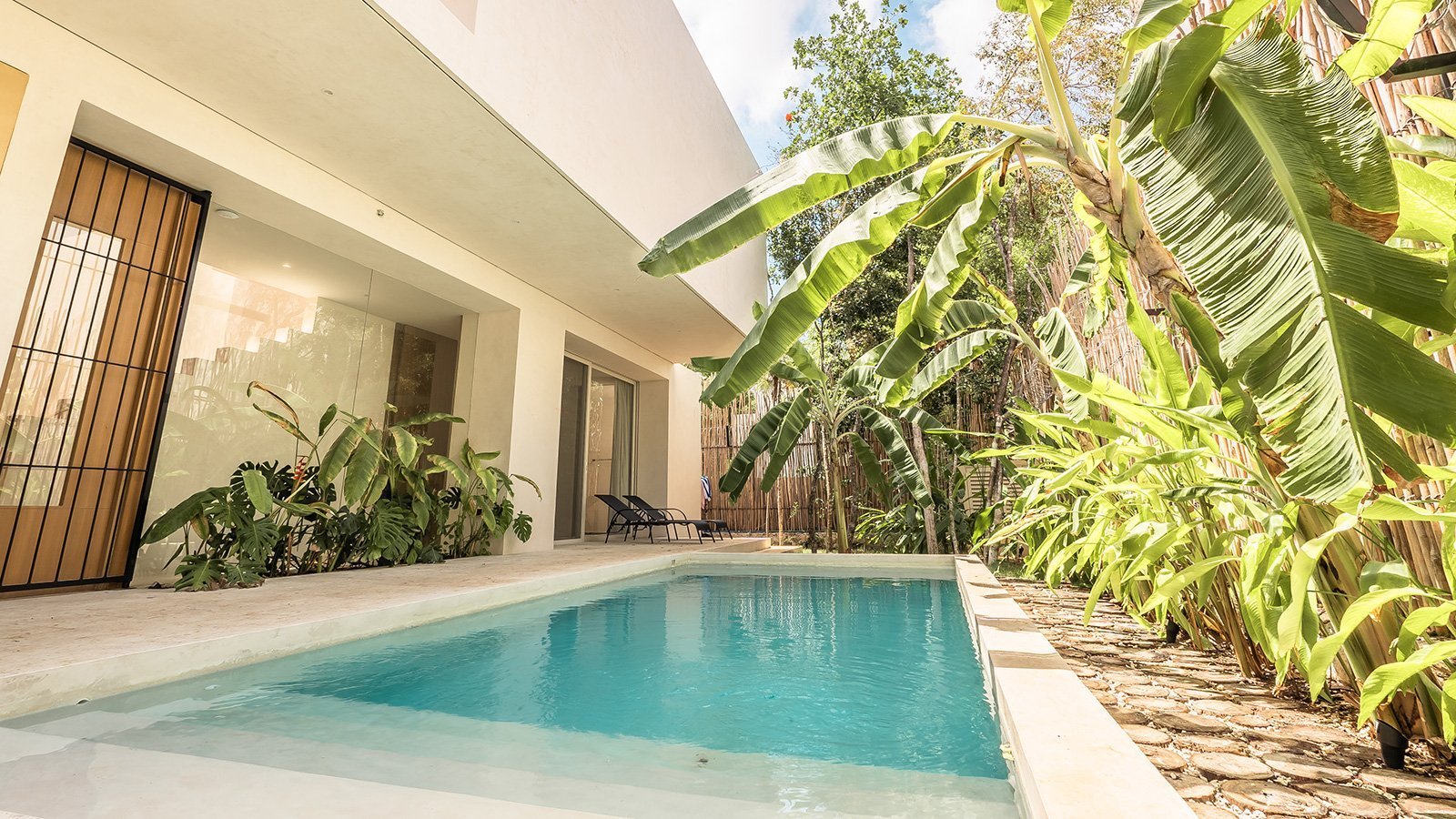 Venue/architecture.
Estética de renta vacacional en Acapulco. Diseño minimalista con piscina y vegetación tropical. Inversión inmobiliaria en México. #InmobiliareSummits