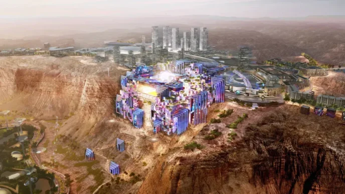 venue/architecture

Vista aérea de Qiddiya, la súper ciudad deportiva de Arabia Saudita, destacada en Inmobiliare Summits. Proyecto de real estate en LATAM.