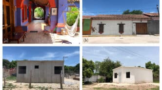 Venue/Architecture.

Cuatro imágenes muestran diferentes tipos de viviendas en México. Desde casas coloridas hasta construcciones básicas, reflejando el rezago habitacional. #InmobiliareSummits #RealEstate #México