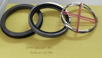 Créditos de vivienda SHF: anillos de sello mecánicos SiC-SiC PES, 90mm. Componentes para bombas y equipos de fluidos, con fecha BUKA 20-06/1814.