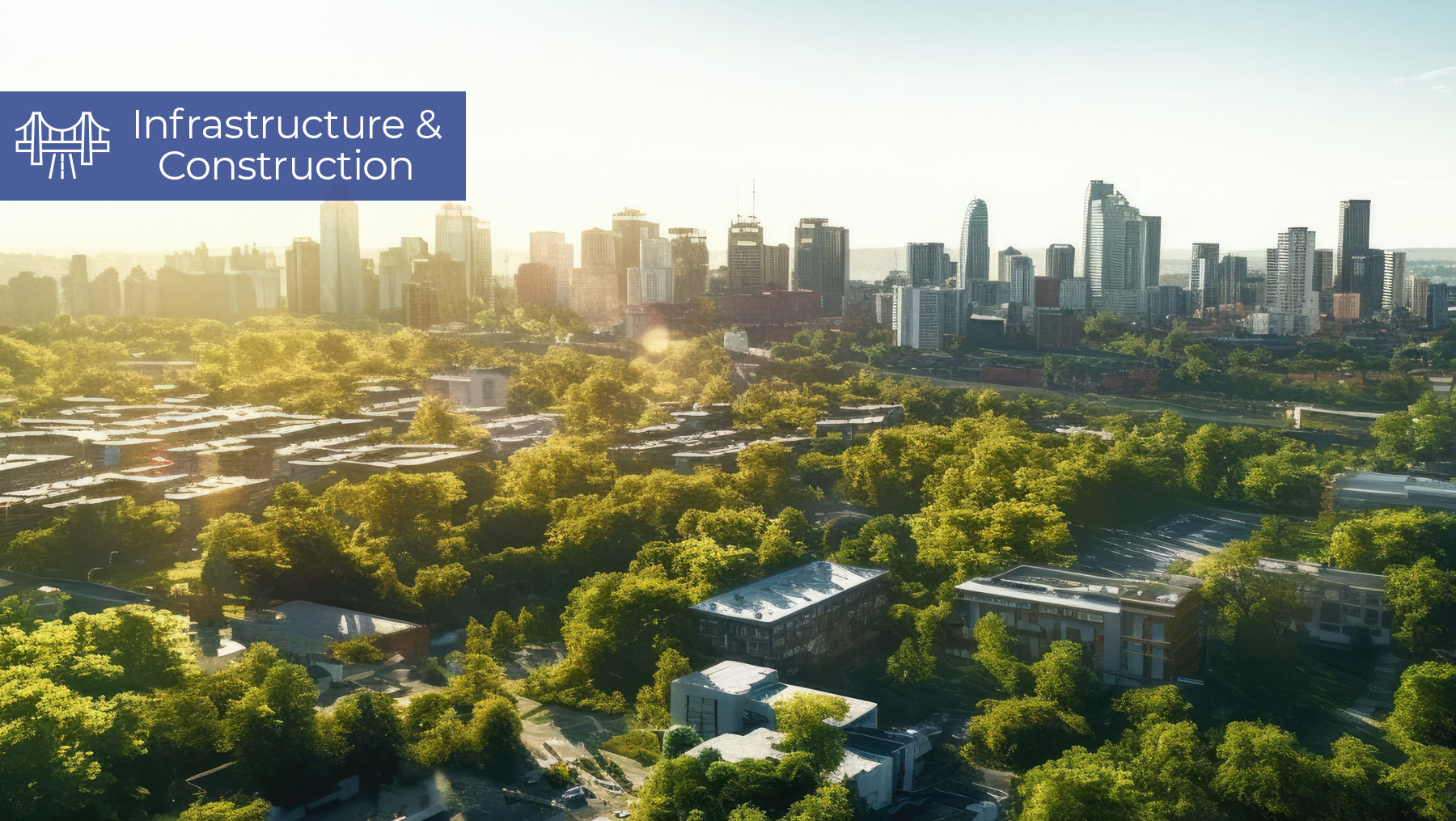 Ciudad como destino del Inmobiliare Summits, evento de real estate en LATAM. Arquitectura urbana con rascacielos y vegetación.