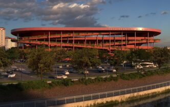 venue/architecture
Nuevo estadio del Real Sporting de Gijón. Arquitectura moderna en la ciudad. Diseño innovador para eventos y partidos.