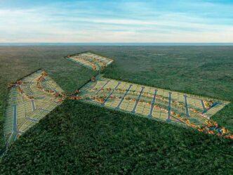 Venue/architecture.

Vista aérea de Sorenna, Grupo GEA, en Yucatán. Proyecto inmobiliario con lotes residenciales. Inmobiliare Summits destaca el auge del real estate en México.