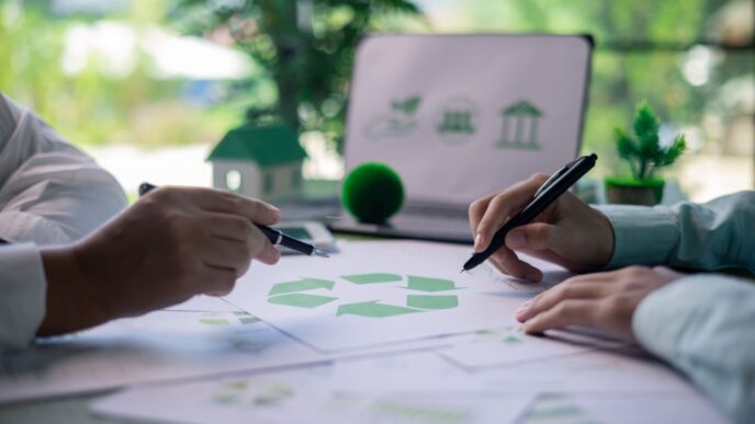 sponsors/branding

Personas analizando estrategias de sostenibilidad en Inmobiliare Summits. Planificación de proyectos inmobiliarios con enfoque ecológico.