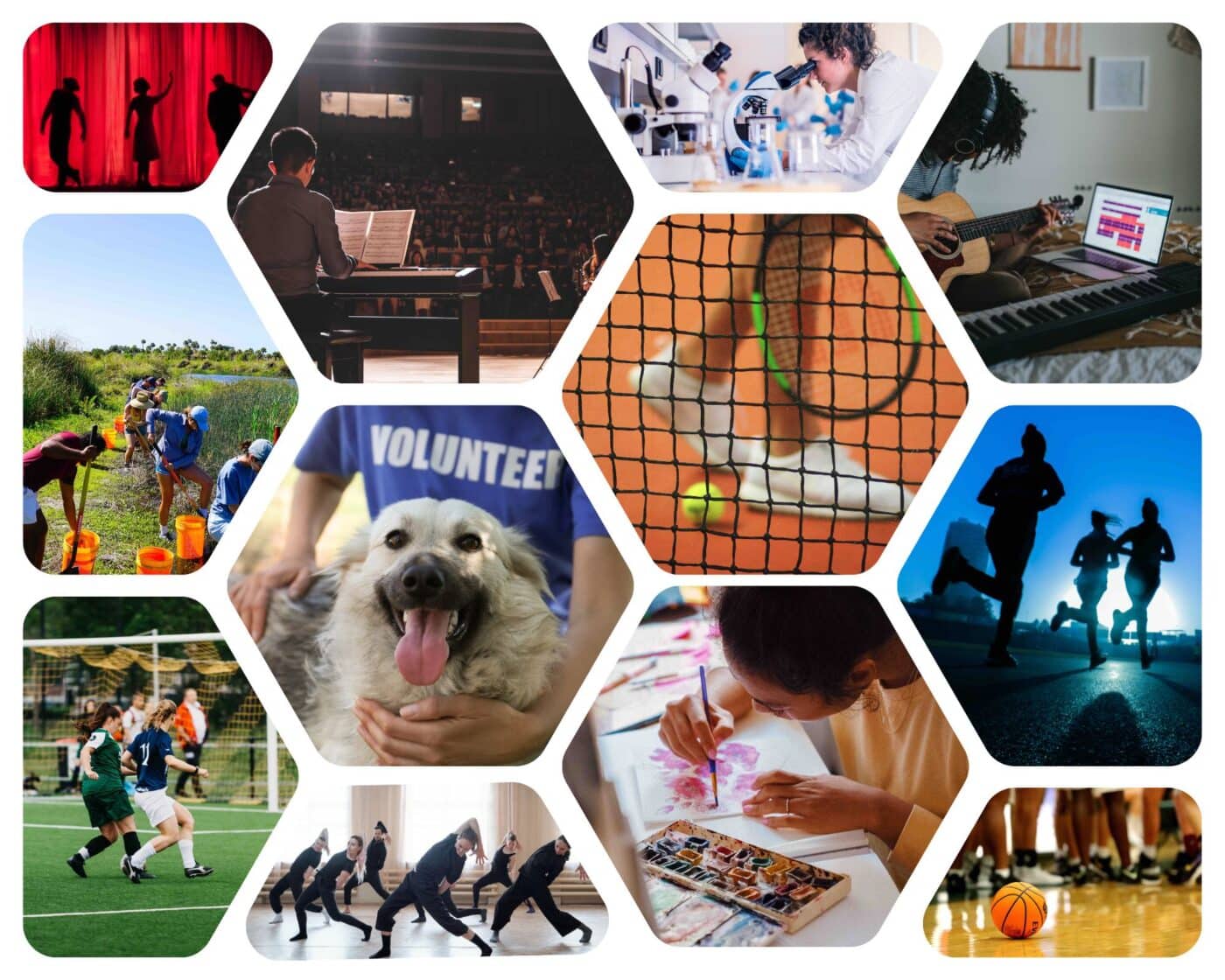 Venue/architecture.

Collage de actividades diversas: arte, música, deportes, voluntariado y ciencia. Promoción Inmobiliare Summits, real estate, LATAM.