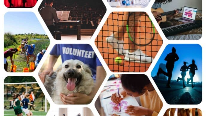 Venue/architecture.

Collage de actividades diversas: arte, música, deportes, voluntariado y ciencia. Promoción Inmobiliare Summits, real estate, LATAM.