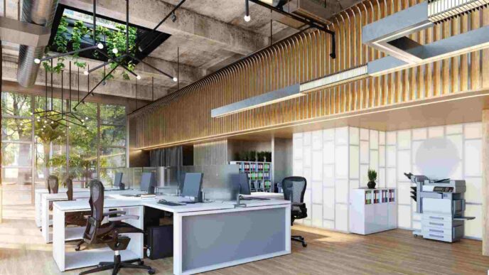 venue/architecture
Oficinas modernas con diseño biofílico. Espacios de trabajo abiertos y luminosos. Arquitectura para Inmobiliare Summits.