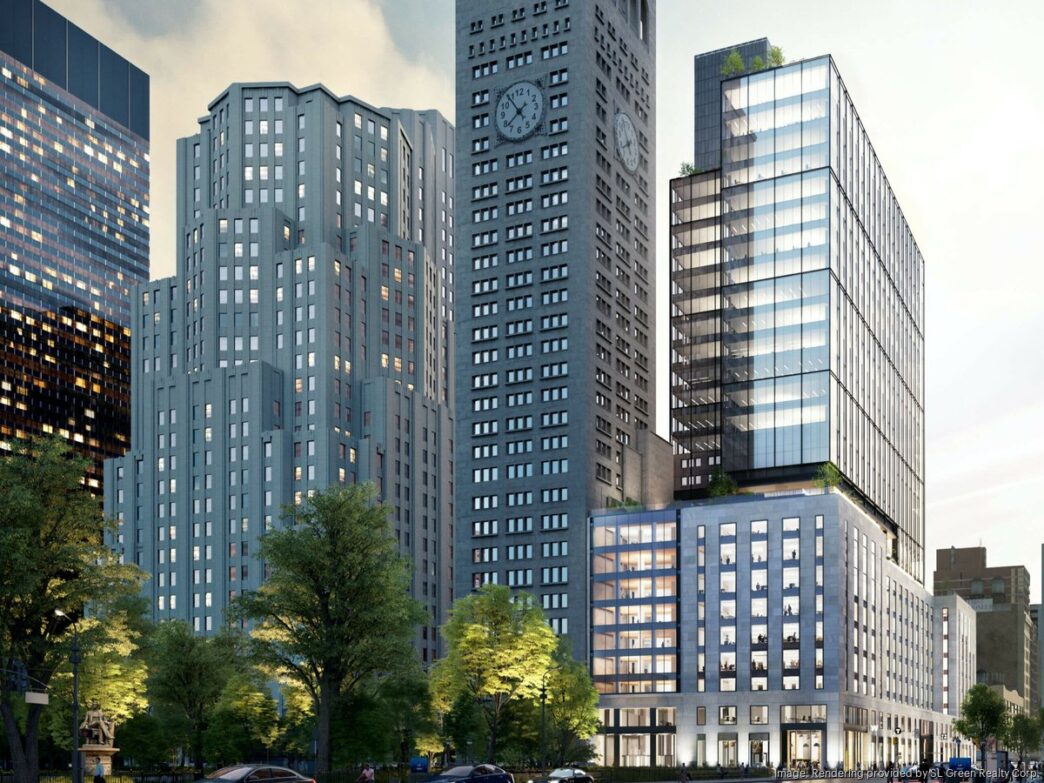 Teneo Holdings renueva contrato en 280 Park Avenue, NYC. Vista exterior del edificio con diseño moderno y clásico en la ciudad de Nueva York.