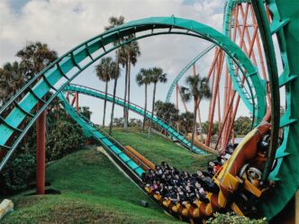 city/destination
Gente disfrutando de la emoción en una montaña rusa en Busch Gardens Tampa Bay. Los parques temáticos son un gran atractivo turístico en la ciudad.