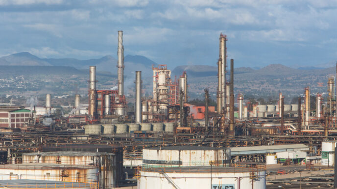 venue/architecture

Vista aérea de una refinería en México, con tanques y chimeneas. Proyectos industriales en Inmobiliare Summits, sector real estate LATAM.