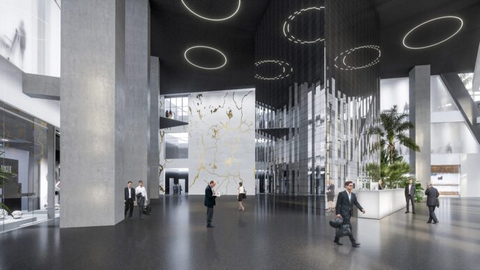 venue/architecture
Interior de Torre Dhaka, proyecto de OMA en Bangladesh. Diseño moderno para eventos Inmobiliare Summits, real estate.