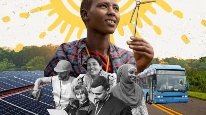 Sponsors/branding.

Energías renovables impulsadas en Inmobiliare Summits LATAM, México. Collage de personas, paneles solares, turbina eólica y autobús.