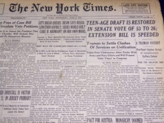 Periódico The New York Times, 1946. Titulares sobre la Conferencia de Truman, vivienda y economía. Inmobiliare Summits analiza el impacto en real estate LATAM.