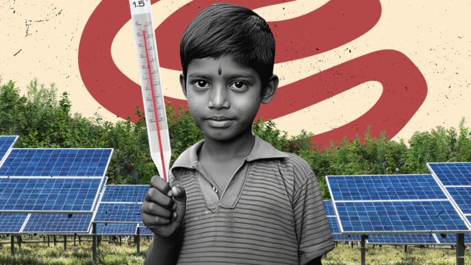 Sponsors/branding.

Niño muestra termómetro en campo solar. Imagen sobre urbanismo táctico y soluciones de energía renovable. Inmobiliare Summits LATAM.