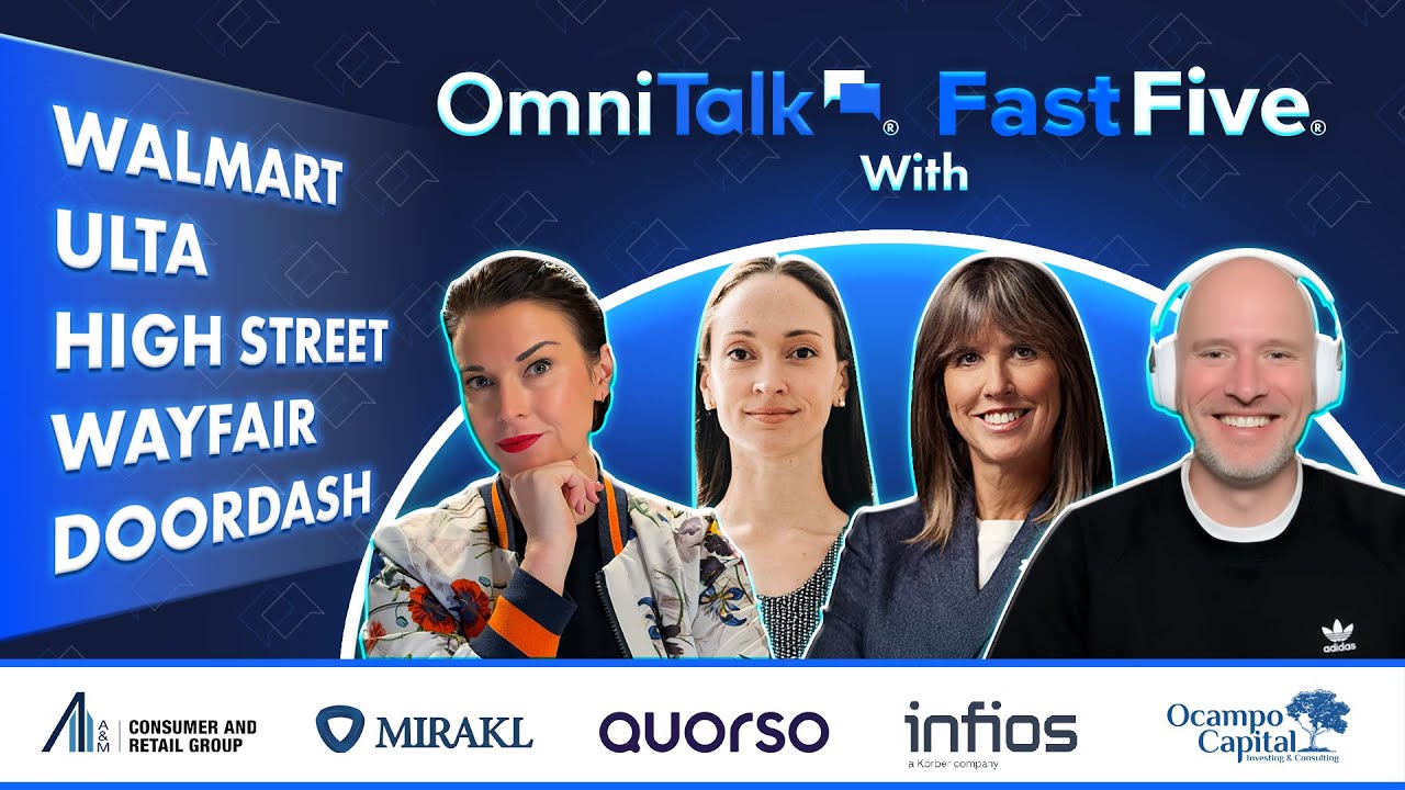 Walmart integra ChatGPT, Ulta lanza plataforma: Panelistas discuten estrategias omnicanal. Marcas representadas: Walmart, Ulta, DoorDash, Wayfair.