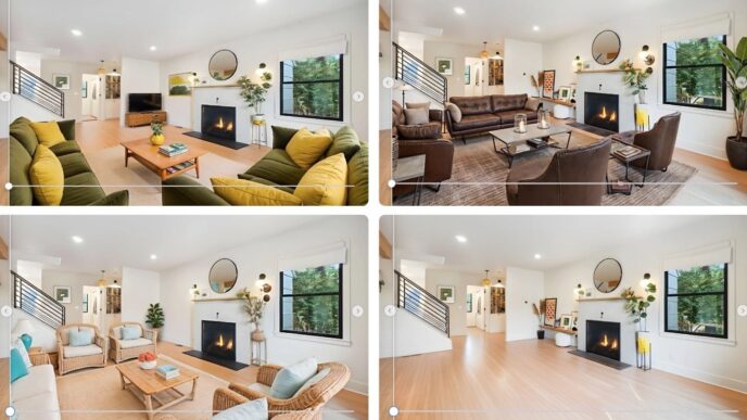 venue/architecture

Cuartos compartidos de Zillow en EE.UU. Cuatro estilos de salas de estar con chimenea. Diseño de interiores para bienes raíces.