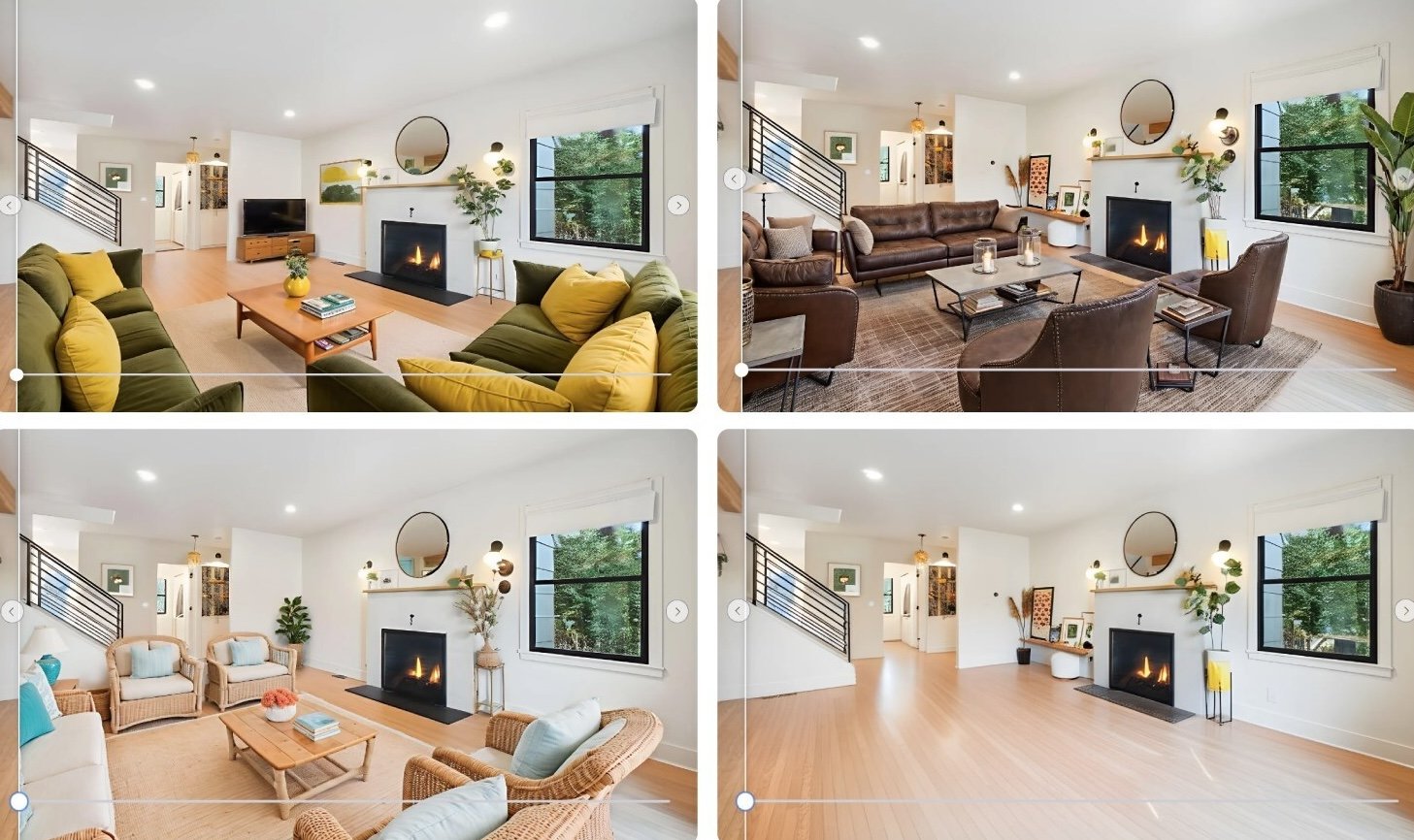 venue/architecture

Cuartos compartidos de Zillow en EE.UU. Cuatro estilos de salas de estar con chimenea. Diseño de interiores para bienes raíces.