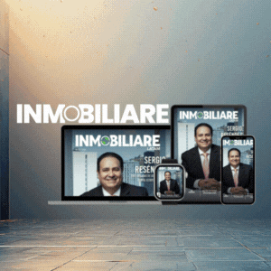 Conozca quiénes somos en Inmobiliare: expertos inmobiliarios con presencia en laptop, tablet, reloj y smartphone. Encuentre su hogar ideal hoy.