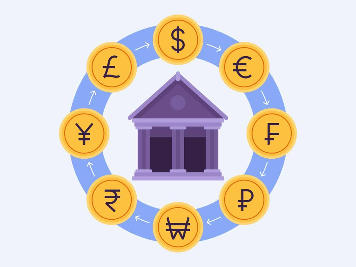 Persona frente a banco con monedas, vivienda sube y tipo fijo domina crédito, tendencia financiera global.